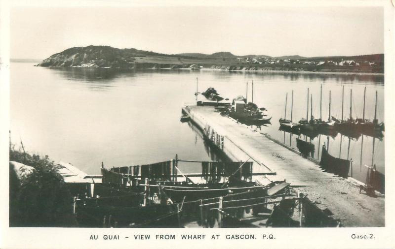 Quebec, Canada View From Wharf at Cascon Real Photo Postcard