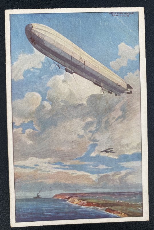 Mint Germany Color Picture Postcard Reichmarine Airship Zeppelin