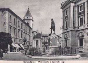 Campobasso Monumento A Gabriele Pepe Old Italian Postcard