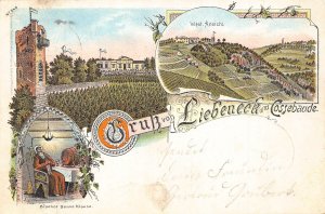 Germany 1898 Gruss von Liebeneck und Cossebaude Bischof Benno postcard B998