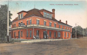 J55/ Winnebago Minnesota Postcard c1910 Hotel Florence Building 304