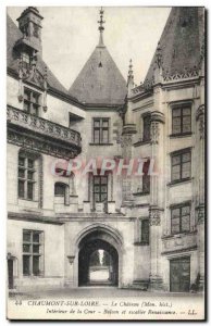 Old Postcard Chaumont Sur Loire The Balcony Interior courtyard and staircase ...