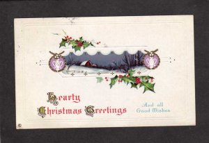 Hearty Christmas Greetings & Good Wishes Farm Postcard