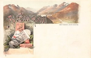 Advertising Chocolat Cacao Suchard Switzerland Ober-Engadine postcard B977