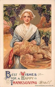 Artist Samuel Schmucker Vintage Thanksgiving Postcard