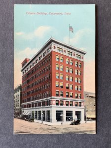 Putnam Building Davenport IA Litho Postcard H1328081559