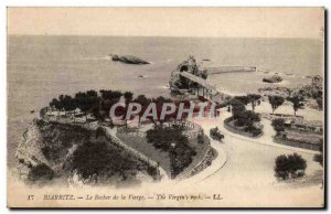 Biarritz Postcard Old rock of the Virgin