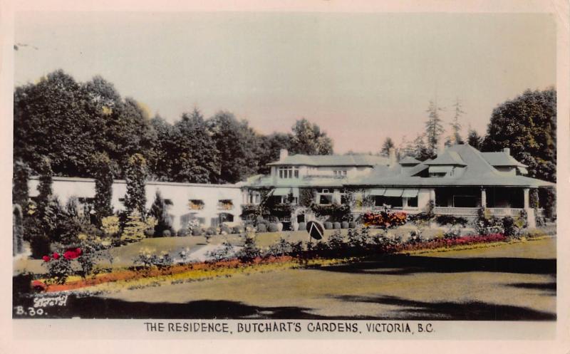 Residence, Butchart Gardens, Victoria, B.C., Canada, Early Postcard, Unused