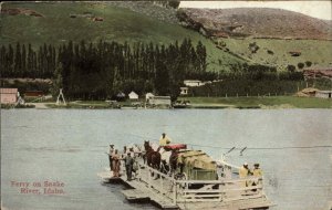 Ferry Boat on Snake River Idaho ID Nampa Cancel c1910 Postcard