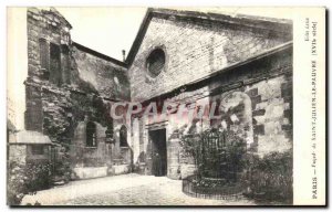 Old Postcard Paris The Church of Saint Julien Poor Statue Vincent