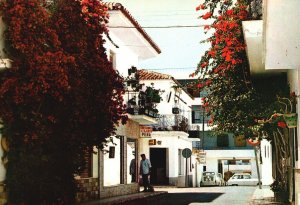 Vintage Postcard Calle Tipica Typical Street San Pedro De Alcantara Spain ES