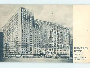 1930's BISMARCK HOTEL Chicago Illinois IL B4789