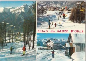 BF24251 sauze d oulux panorama dalla gran pista  ski  italy front/back image