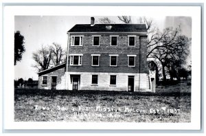 Highland Kansas KS Postcard RPPC Photo Iowa Sac & Fox Mission Museum 1959 Posted