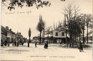CPA QUEVAUVILLERS Les Halles et Rue des Pres-Hauts (1292547)