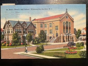Vintage Postcard 1947 St. Ann's Church & School Wildwood-by-the-Sea New Jersey
