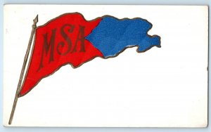 1913 MS Flag Waving Mount Washington Maryland MD Antique Posted Postcard