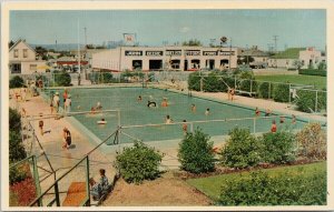 Fort Macleod Alberta Swimming Pool Macleod Motors John Deere Ford Postcard H12