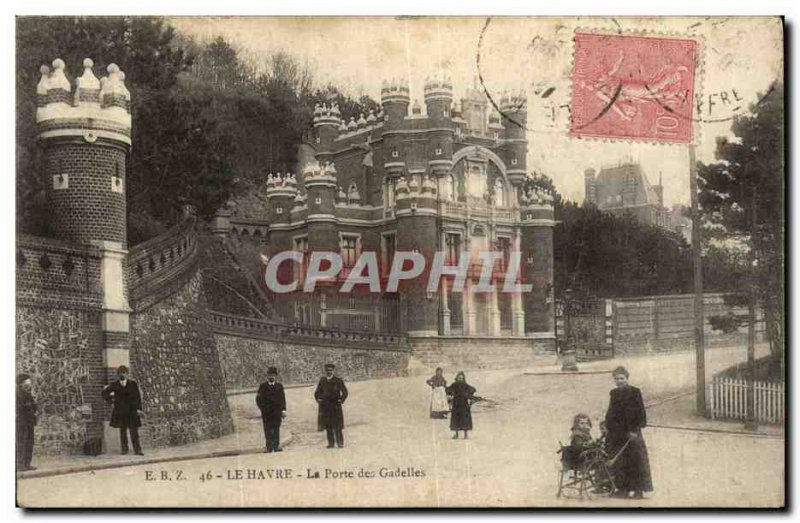 Old Postcard Le Havre The Gate of Currants