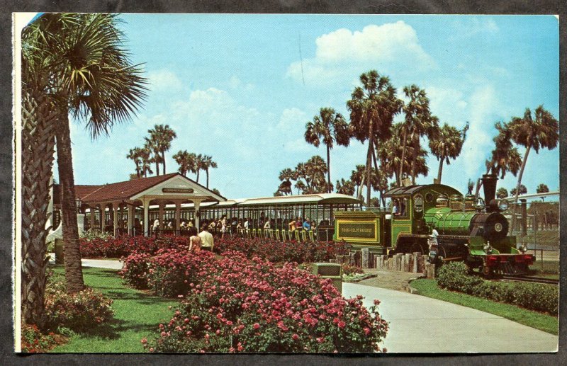 dc855 - TAMPA Florida 1970s Miniature Trans-Veldt Railroad. Amusement Bush Gdns