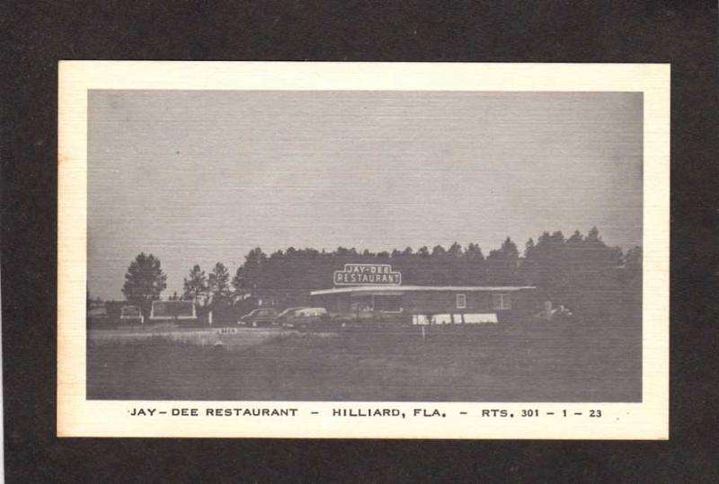 FL Jan-Dee Jay Dee Restaurant Hilliard Florida Postcard Jon Dot Doherty Owners