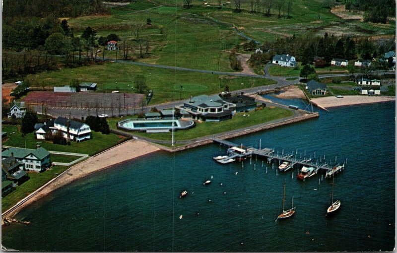 Aerial View Pine Orchard Club Yacht Tennis Golfing Postcard UNP VTG Unused 