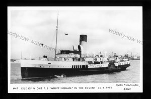 F2866 - Southern Railway Paddle Steamer - Whippingham - Pamlin postcard