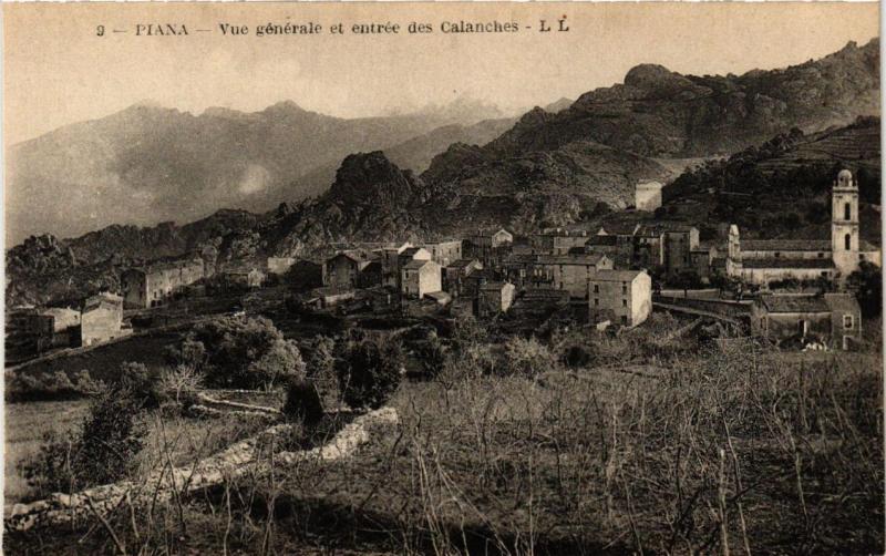 CPA Piana- Vue générale et entrée des Calanches. CORSE (711391)