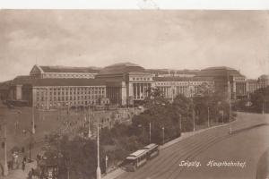 B80492 leipzig hauptbahnhof tramway gremany   front/back image