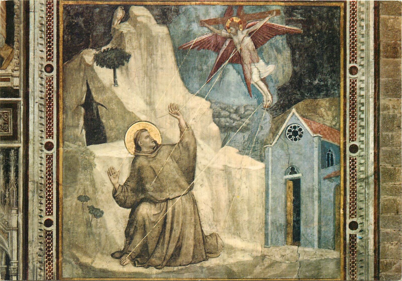 Religion Postcard Basilica di S Croce S Francesco riceve le stimmate di ...