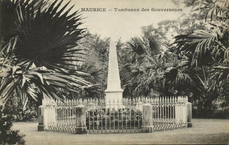 mauritius, Tombeaux des Gouverneurs, Tomb (1899) Messageries Maritimes