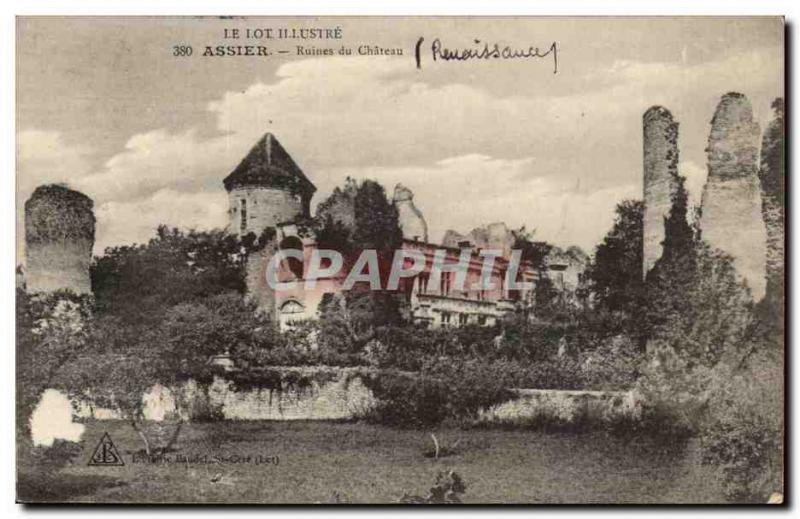 Assier Old Postcard Castle Ruins