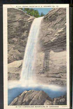 Tennessee colour PC Ozone Falls US Hwy 70 Cumberland Mtns unused