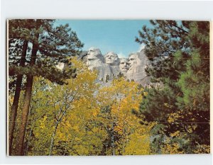 Postcard Mt. Rushmore National Memorial Black Hills South Dakota USA