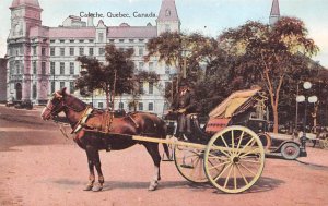 Caleche Horse Drawn Quebec, Canada Writing on back 