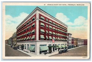 Frederick Maryland MD Postcard Francis Scott Key Hotel Exterior Building c1929