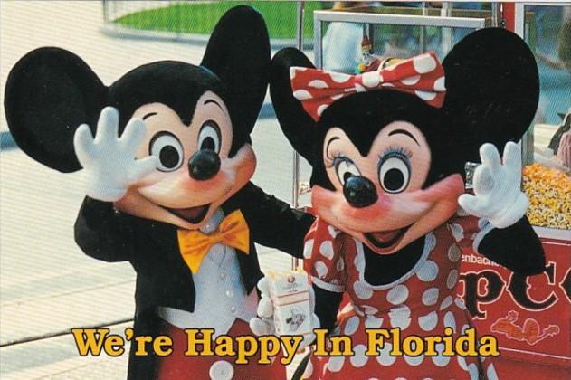 Florida Mickey Mouse & Minnie Mouse We're Happy In Florida