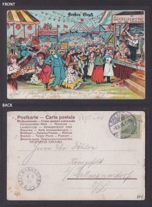Vinatge postcard GERMANY, The fest, Humor