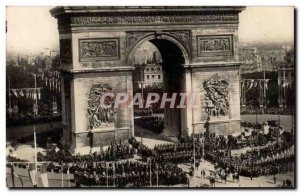 Postcard The Old Army celebrations of victory July 14, 1919 Arc de Triomphe