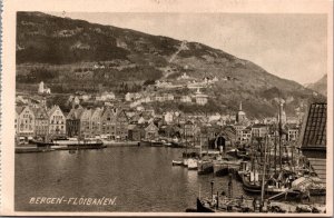 Norway Bergen Floibanen Vintage Postcard C211