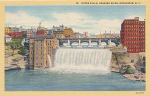 Genesee River at the Upper Falls - Rochester NY, New York - Linen