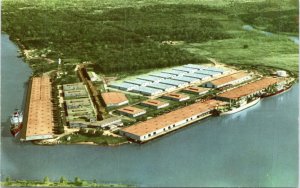 Postcard LA Aerial view of the Port of Lake Charles