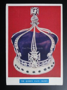 Her Majesty The Queen's STATE CROWN - Old Postcard