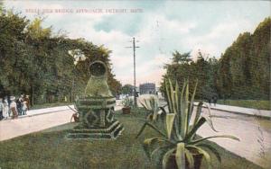 Michigan Detroit Bridge Approach Belle Isle 1907