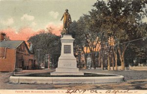 Rochester New Hampshire 1908 Postcard Parson Main Monument