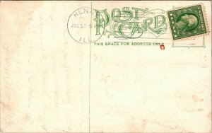 Locks at Henry Illinois Postcard