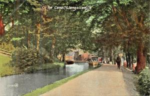 LLANGOLLEN DENBIGHSHIRE WALES ENGLAND-ON THE CANAL POSTCARD