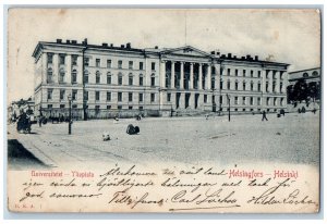 Helsinki Finland Postcard University Ylipisto Building 1903 Posted Antique