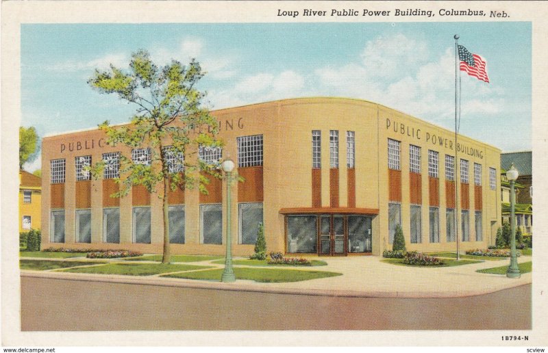 COLUMBUS , Nebraska , 1930-40s ; Loup River Public Power Building