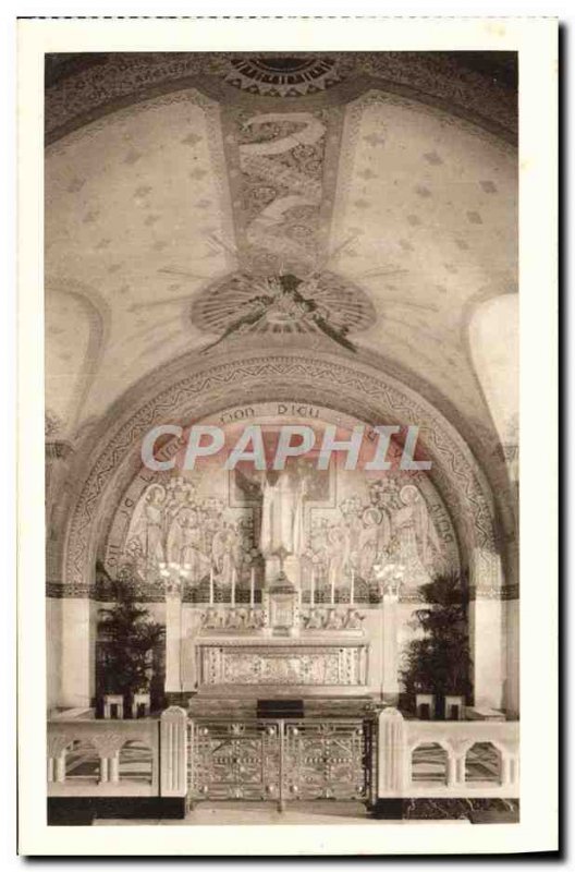 Old Postcard Basilica De Lisieux The Altar and mosaic crypt